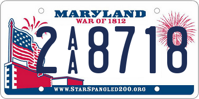 MD license plate 2AA8718