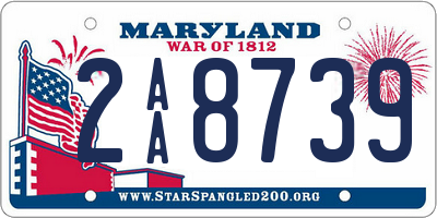 MD license plate 2AA8739