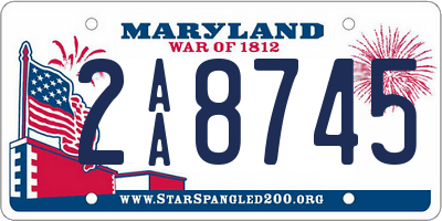 MD license plate 2AA8745