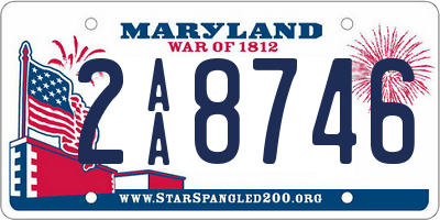 MD license plate 2AA8746