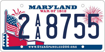 MD license plate 2AA8755