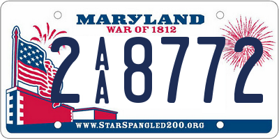 MD license plate 2AA8772