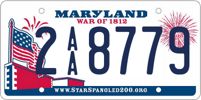 MD license plate 2AA8779