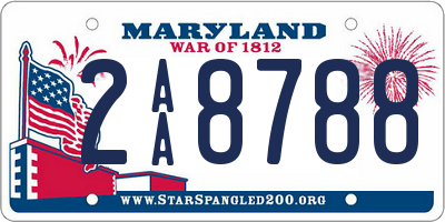 MD license plate 2AA8788