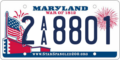 MD license plate 2AA8801