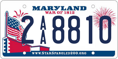 MD license plate 2AA8810