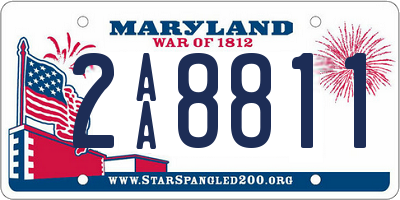 MD license plate 2AA8811