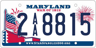 MD license plate 2AA8815