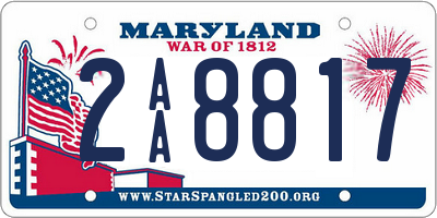 MD license plate 2AA8817