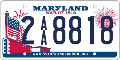 MD license plate 2AA8818