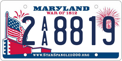 MD license plate 2AA8819