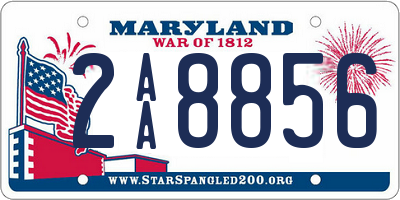 MD license plate 2AA8856