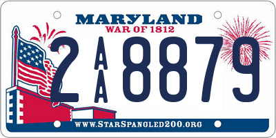 MD license plate 2AA8879