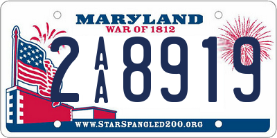 MD license plate 2AA8919