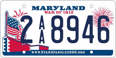 MD license plate 2AA8946
