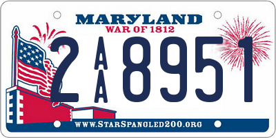 MD license plate 2AA8951