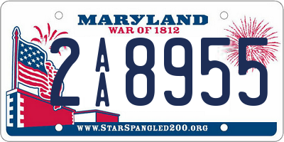 MD license plate 2AA8955