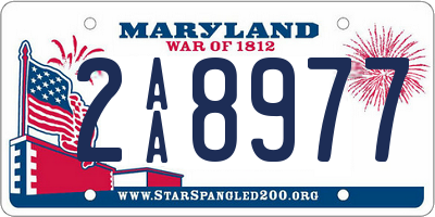 MD license plate 2AA8977