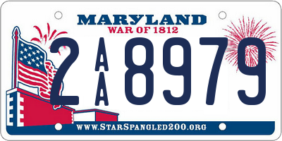 MD license plate 2AA8979