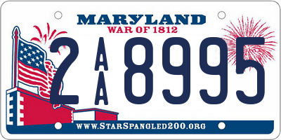 MD license plate 2AA8995