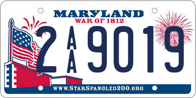 MD license plate 2AA9019