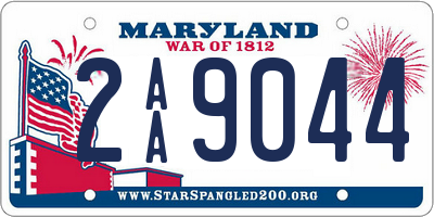 MD license plate 2AA9044