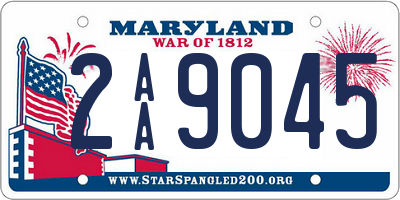 MD license plate 2AA9045