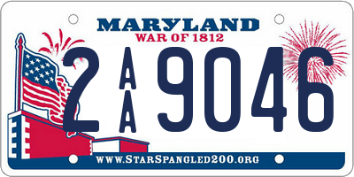MD license plate 2AA9046