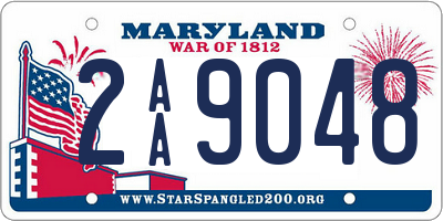 MD license plate 2AA9048