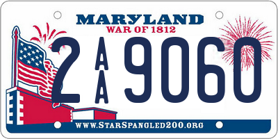 MD license plate 2AA9060