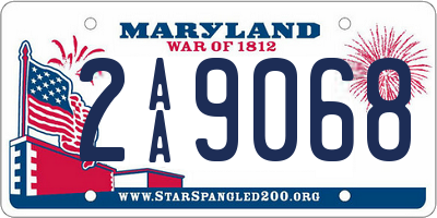 MD license plate 2AA9068