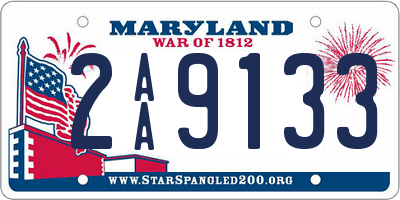 MD license plate 2AA9133