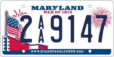 MD license plate 2AA9147