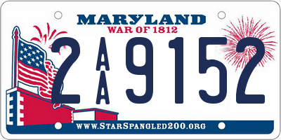 MD license plate 2AA9152