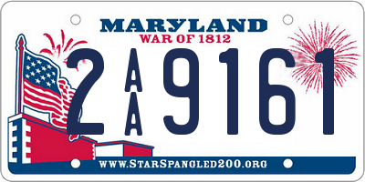 MD license plate 2AA9161