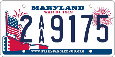 MD license plate 2AA9175