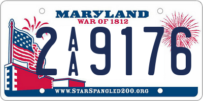 MD license plate 2AA9176