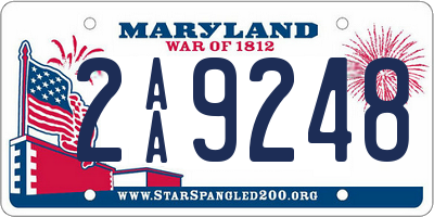 MD license plate 2AA9248