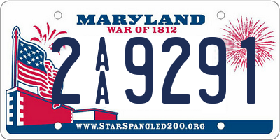 MD license plate 2AA9291