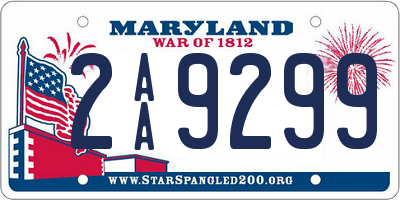 MD license plate 2AA9299