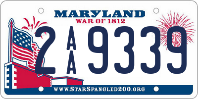 MD license plate 2AA9339