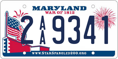 MD license plate 2AA9341