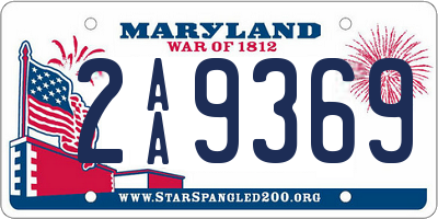 MD license plate 2AA9369