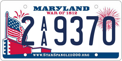 MD license plate 2AA9370