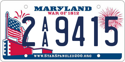 MD license plate 2AA9415