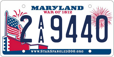 MD license plate 2AA9440