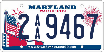MD license plate 2AA9467