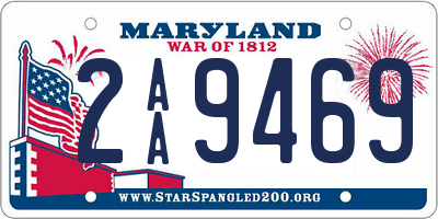 MD license plate 2AA9469
