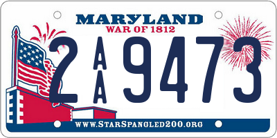 MD license plate 2AA9473