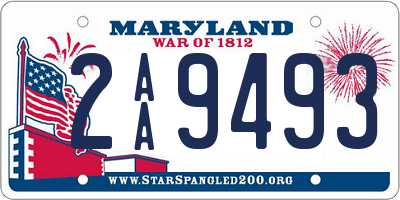 MD license plate 2AA9493